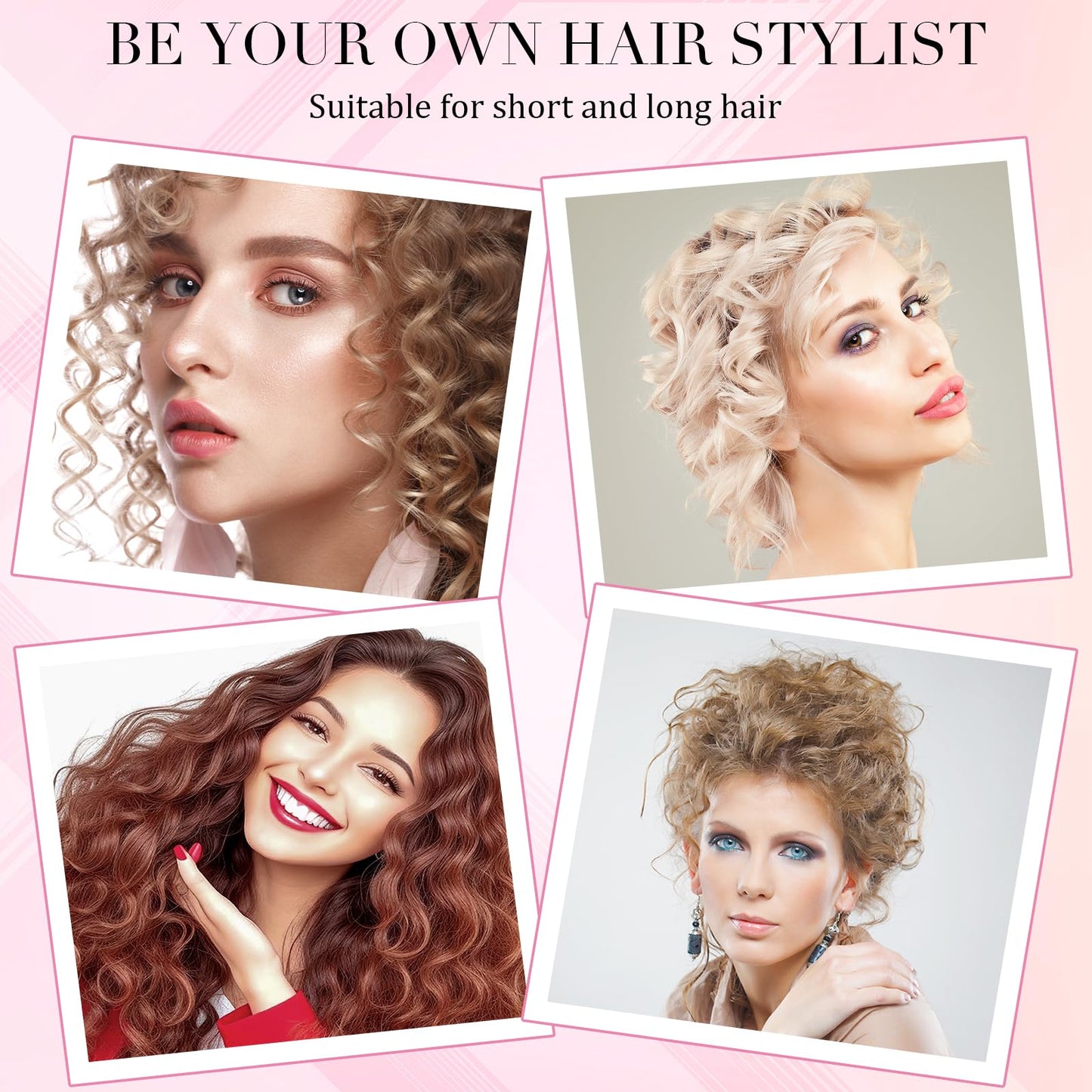 AOZUO Heatless Curling Rod Headband, Heatless Hair Curler Heatless Curls Overnight for Short Long Hair No Heat Overnight Curls with Thin Curlers to Sleep In for Short Hair (Pink)