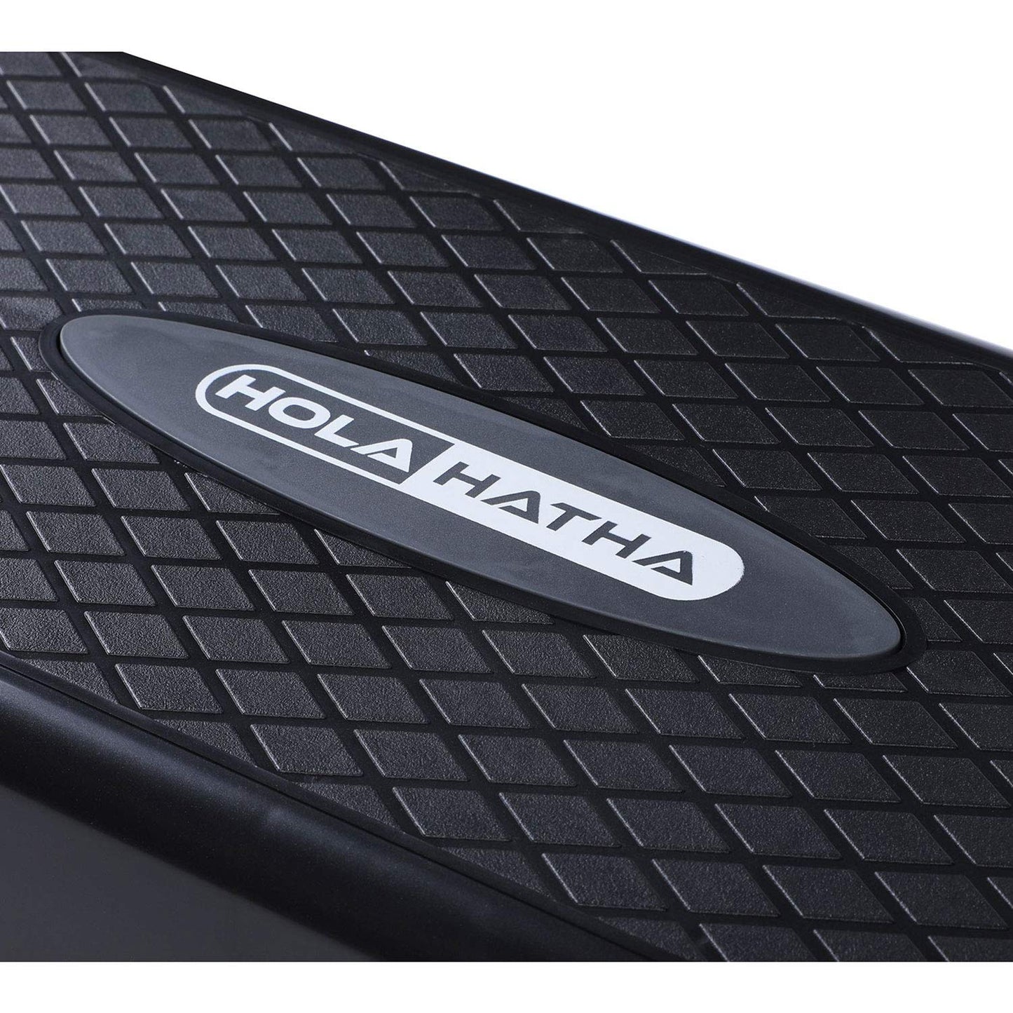 HolaHatha Compact Portable Aerobic Step Platform Exercise Fitness Equipment, Cardio Stepper with Adjustable Height for Home Gym, Black