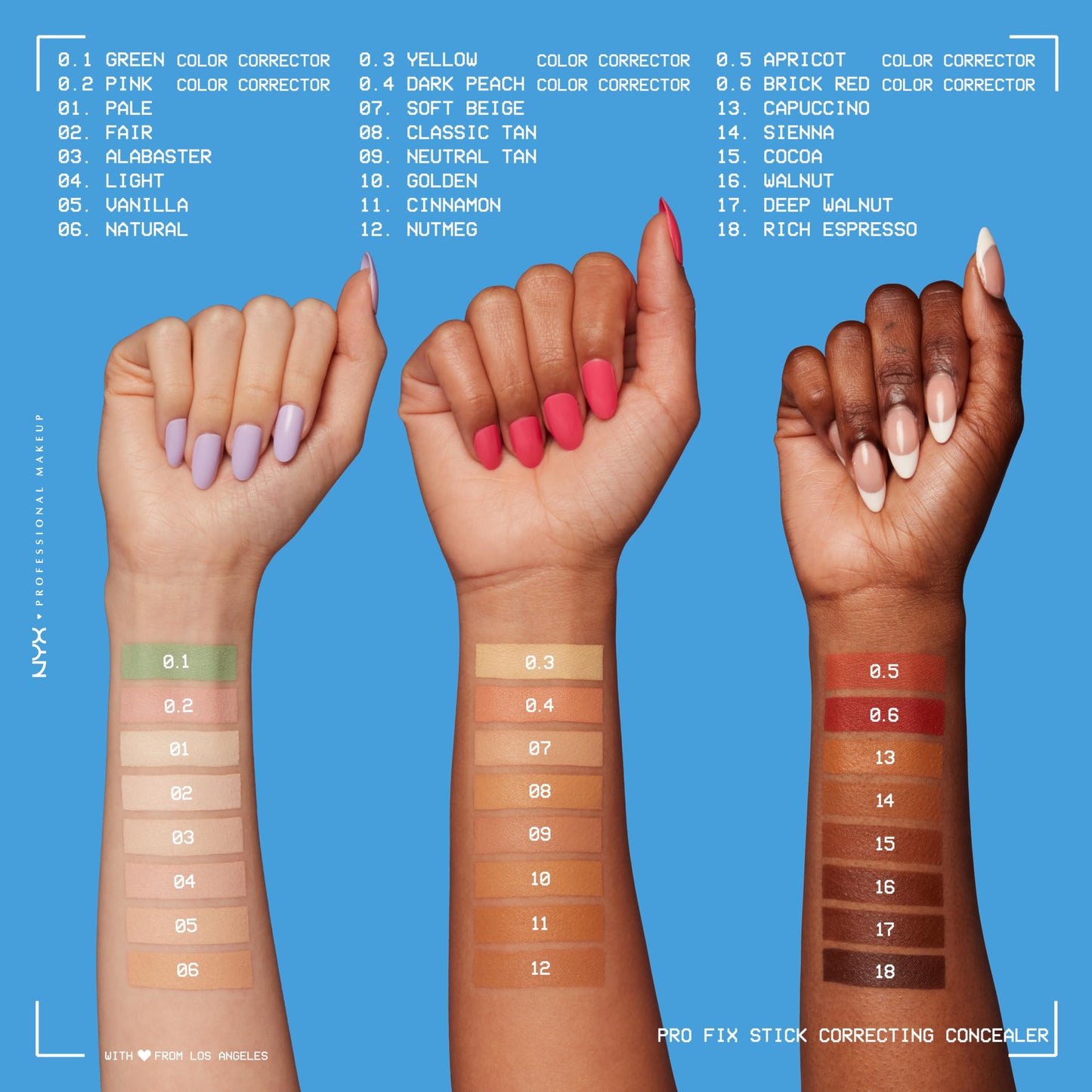NYX PROFESSIONAL MAKEUP Pro Fix Stick Correcting Concealer, Buildable Medium Coverage Concealer Stick - Alabaster