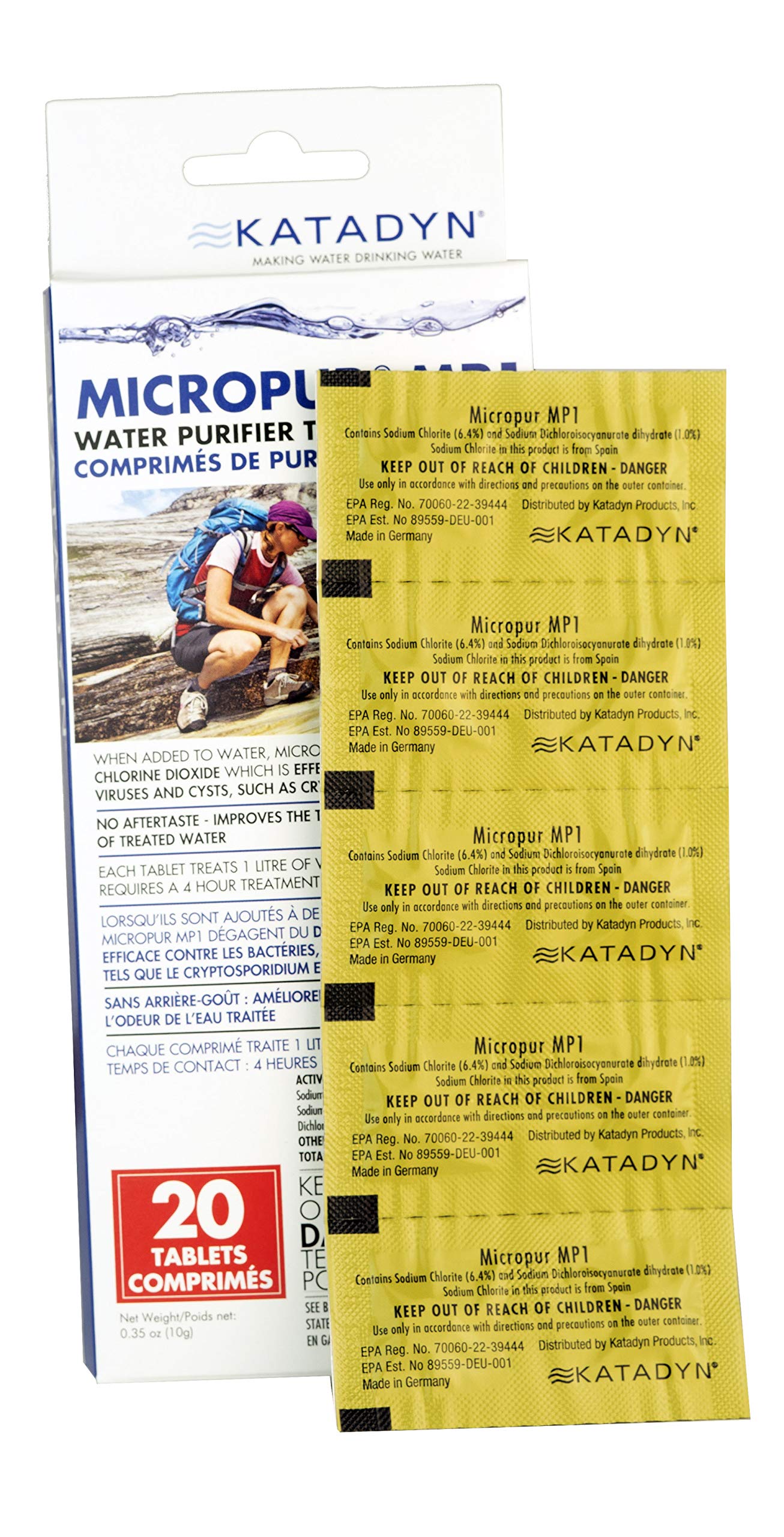 Katadyn Micropur MP1 Purification Tablets (20 count)