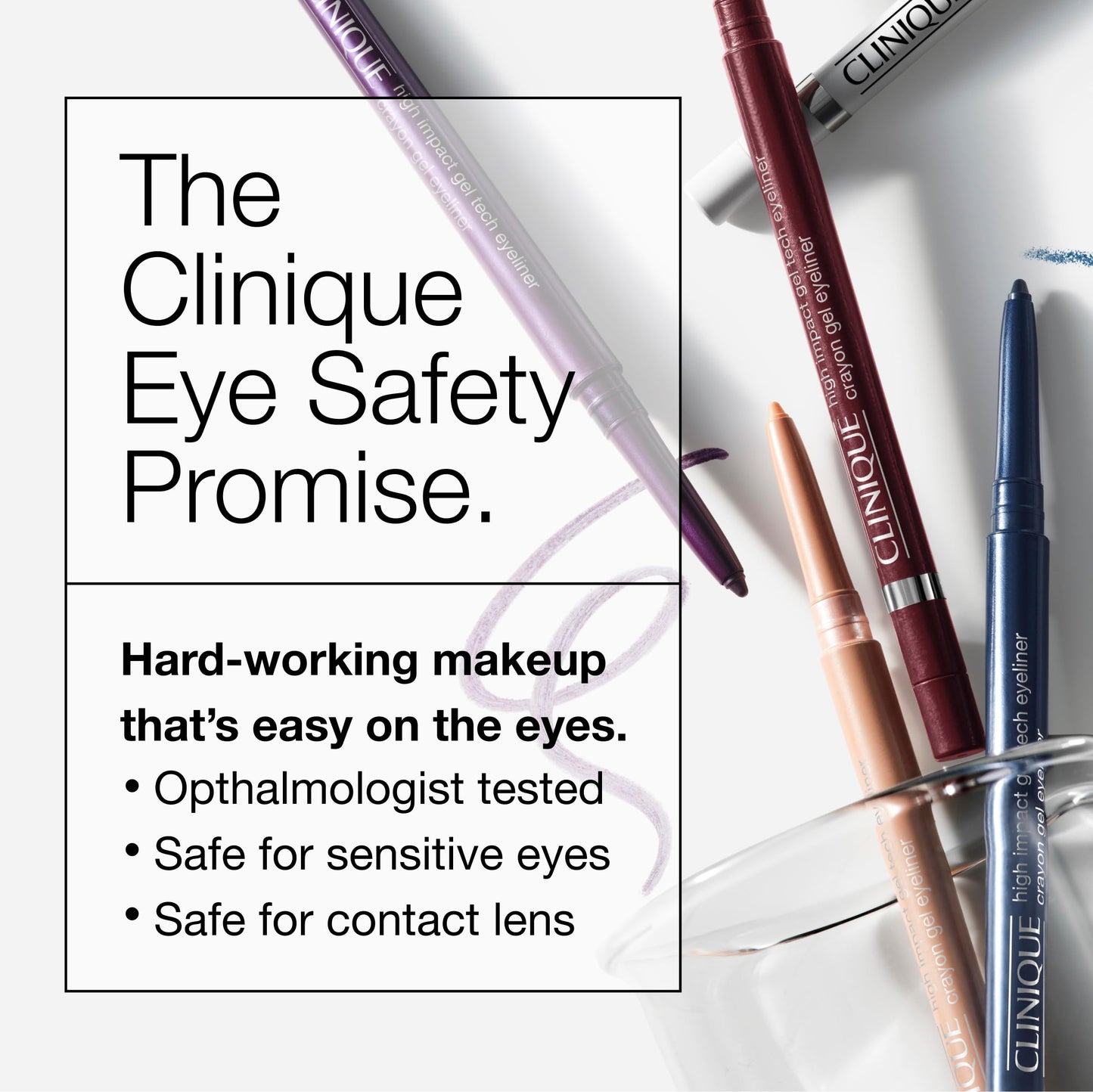 Clinique High Impact Gel Tech Eyeliner | Waterproof, Smudge Resistant + Safe For Sensitive Eyes, Black Honey