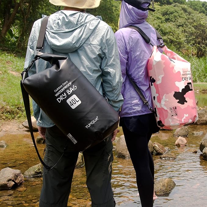 Waterproof Dry Bag Backpack 5L/10L/20L/30L/40L, Roll Top Floating Waterproof Storage Bags for Kayaking, Boating, Swimming, Hiking, Camping and Fishing