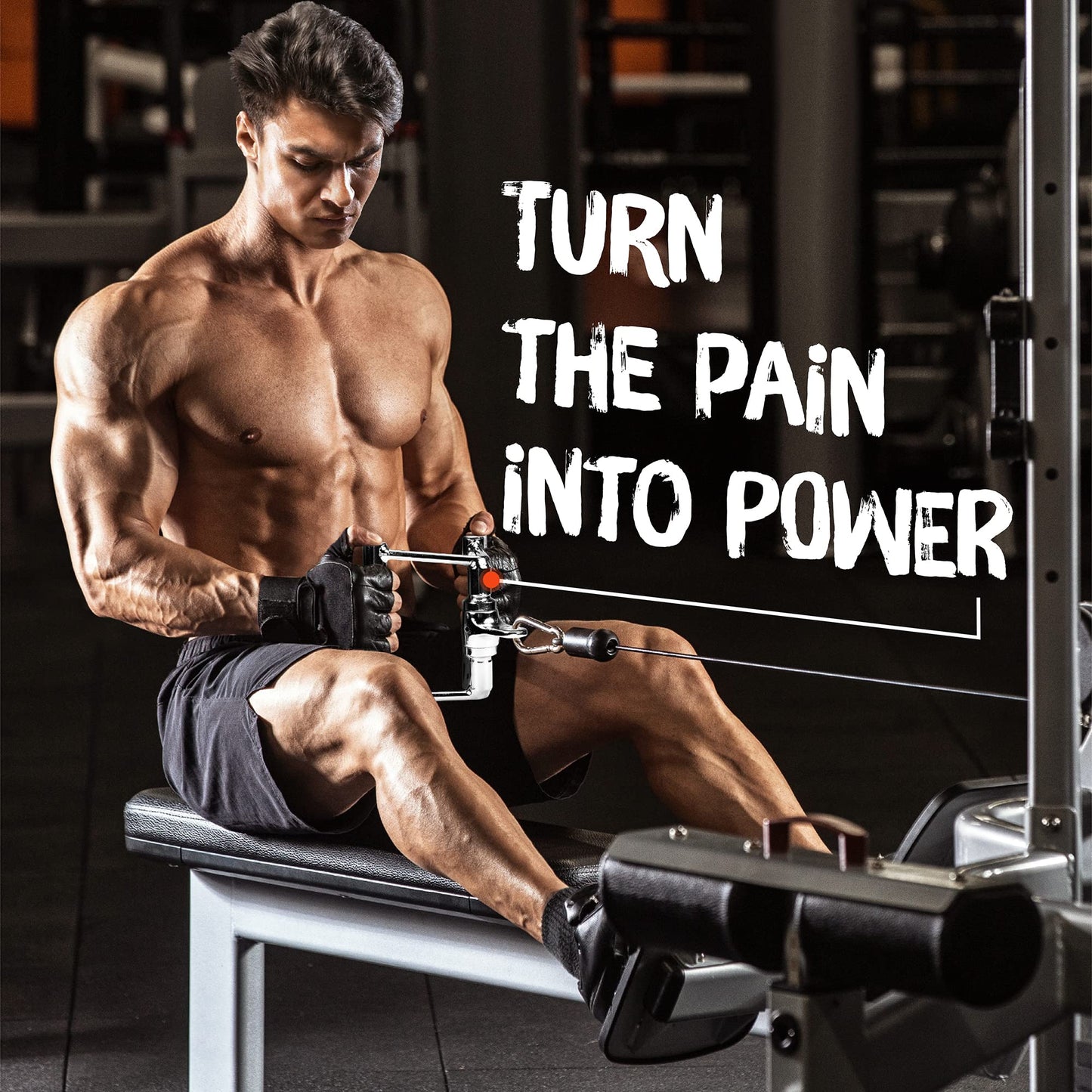 Yes4All Rotating Double D Row Handle Cable Attachment for Weight Workout, Cable Machine Accessories for Home Gym