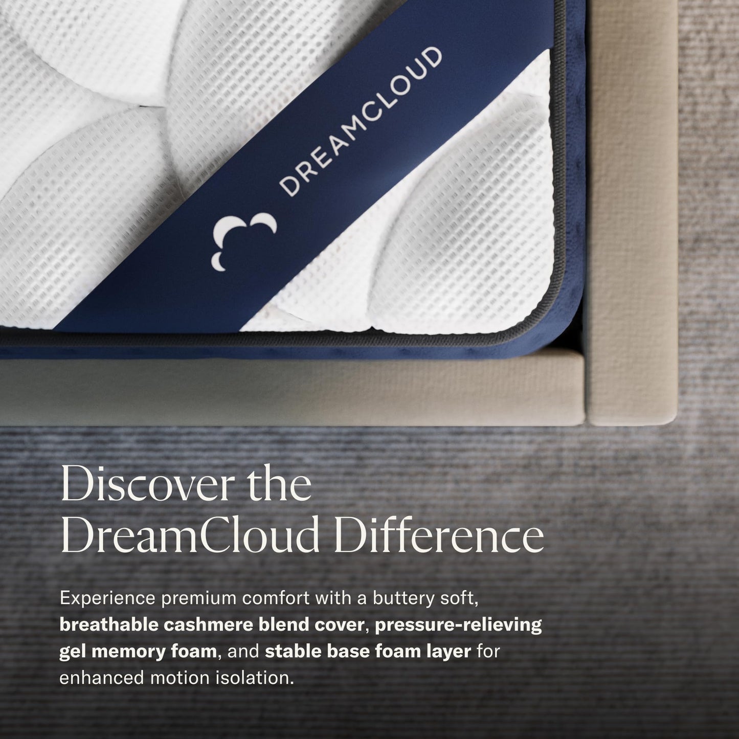 DreamCloud 12" Twin Mattress - Luxury Gel Memory Foam - 365 Night Trial - Premium Pressure-Relieving Layers - Forever Warranty - CertiPUR-US® Certified