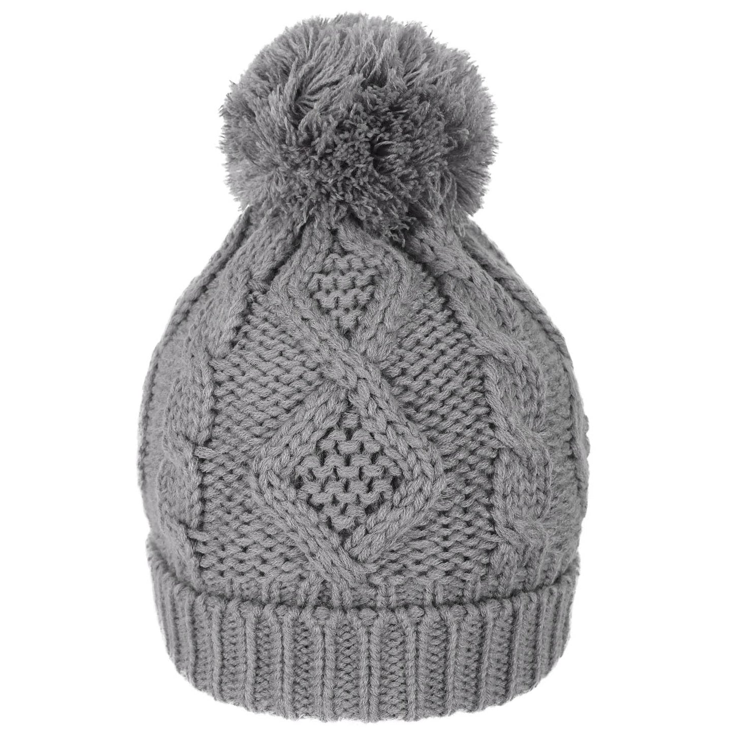 ANDORRA Women Soft Warm Thick Knitted Beanie Scarf & Gloves Winter Set,Grey