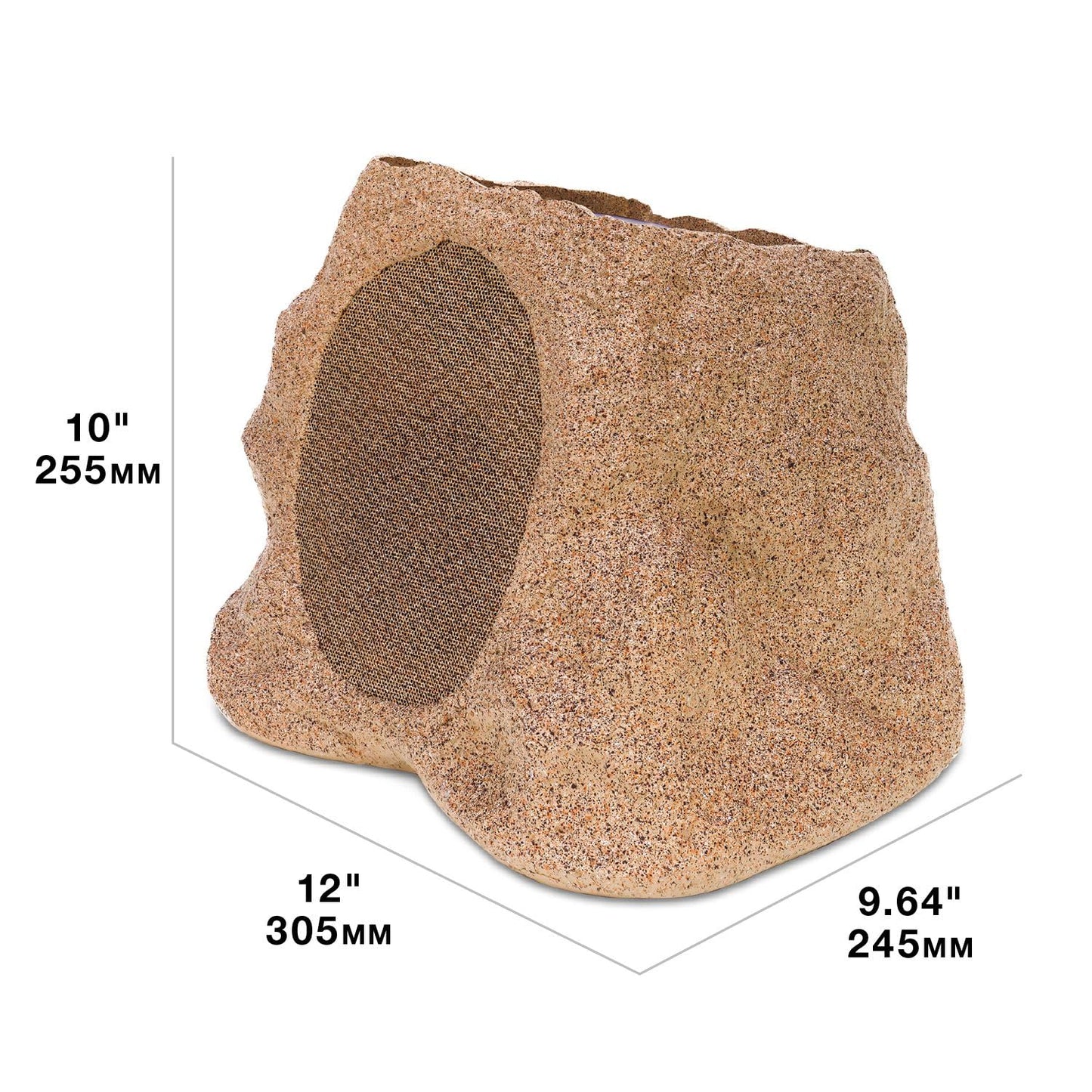 Victrola Rock Speaker Connect, Stone, Wireless Outdoor with Bluetooth 5.3, 22-Hour Battery Life, with Solar Charging, Link Up to 20 Rock Speakers, IP65 Water & Dust Resistant