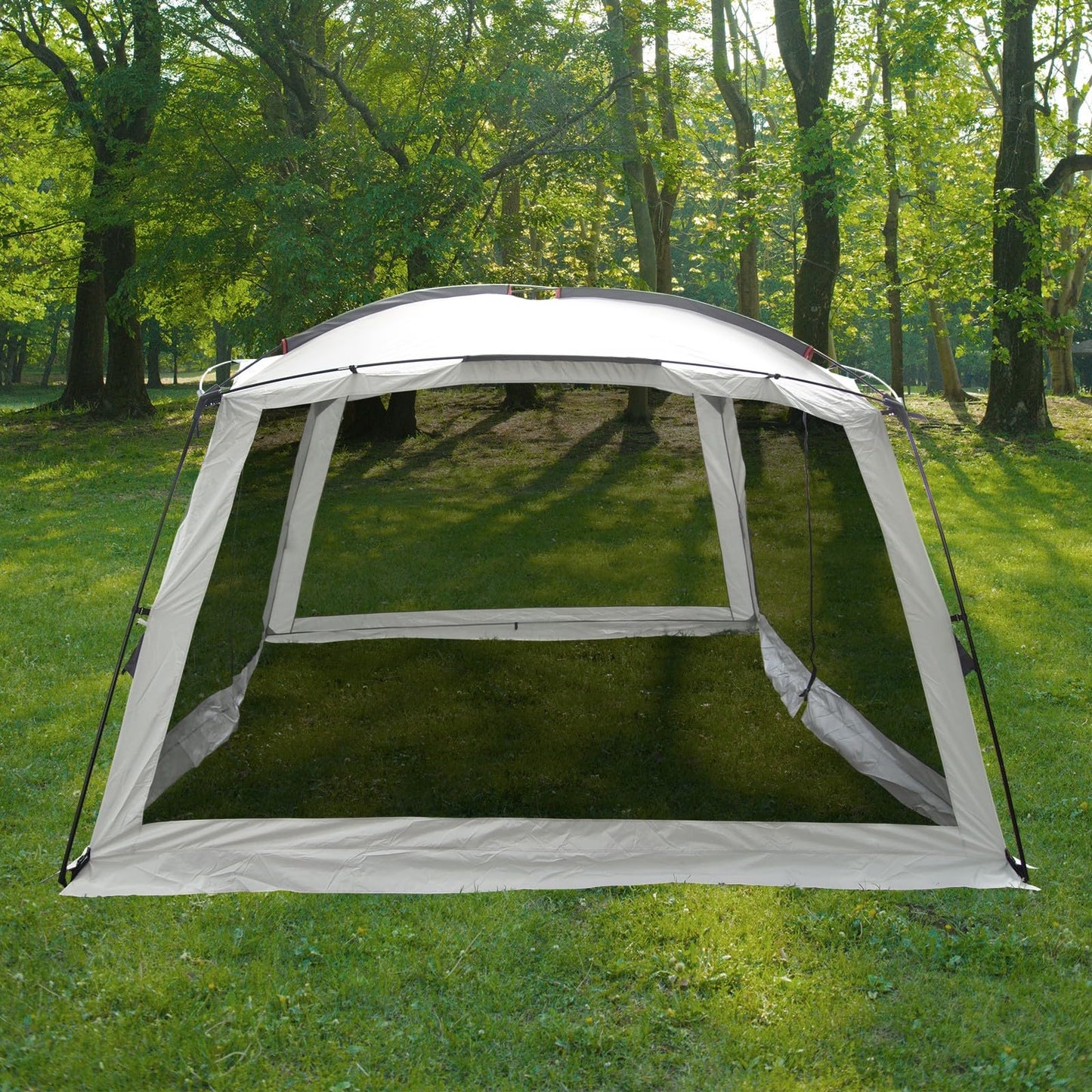 Thinlute 12' X 12' Screen Tent for Camping Canopy Easy Set Up Camper Screen House Room Porch Screened Gazebo 8-10 Person Screenhouse Bug Mesh Shade Tent UPF 50+ Screen Sun Shelter for Outdoor Patios