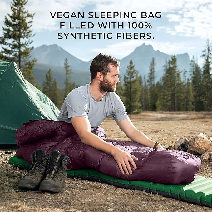 Hyke & Byke Katahdin 32 F Hiking & Backpacking Sleeping Bag - 4 Season, 625FP Ultralight Sleeping Bag - Water Resistant - Charcoal Gray - Short