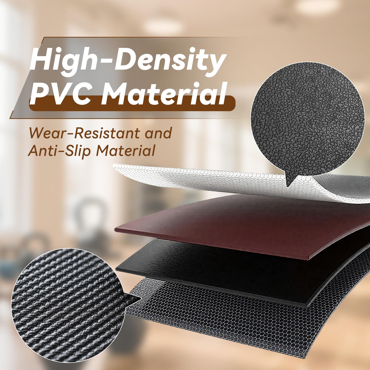 Walking Pad Mat for Carpet Floors, 68x24, 1/4" Thick Foldable Treadmill Mat for Hardwood Floors, Non-Slip, Noise&Shock Absorption, Waterproof Under Treadmill Bike on Carpet, Exercise Equipment Mat
