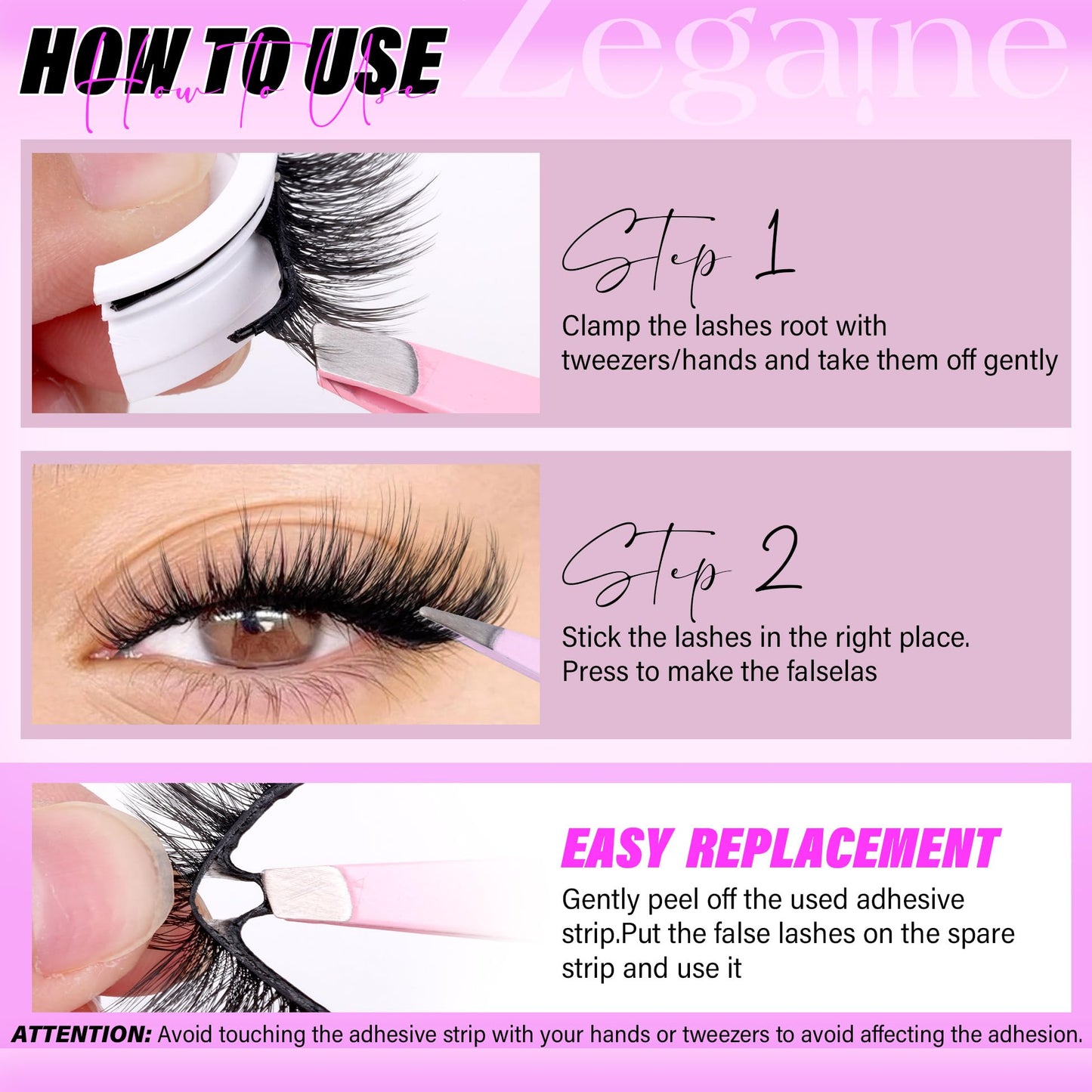Zegaine Natural Self Adhesive Lashes Cat Eye Lashes Pre Glued Eyelashes Reusable Self Adhesive Eyelashes Wispy Glueless lashes Faux Mink Lashes Waterproof No Glued Needed Fluffy Strip Lashes 5 Pairs