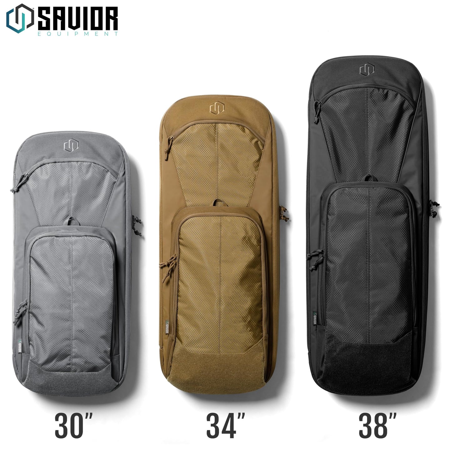 Savior Equipment Specialist Series Covert Tactical Gun Bag Backpack Soft Case with Compartment, Perfect Bug Out Truck Bag, MOLLE Panel, 30 Inch Flat Dark Earth Tan