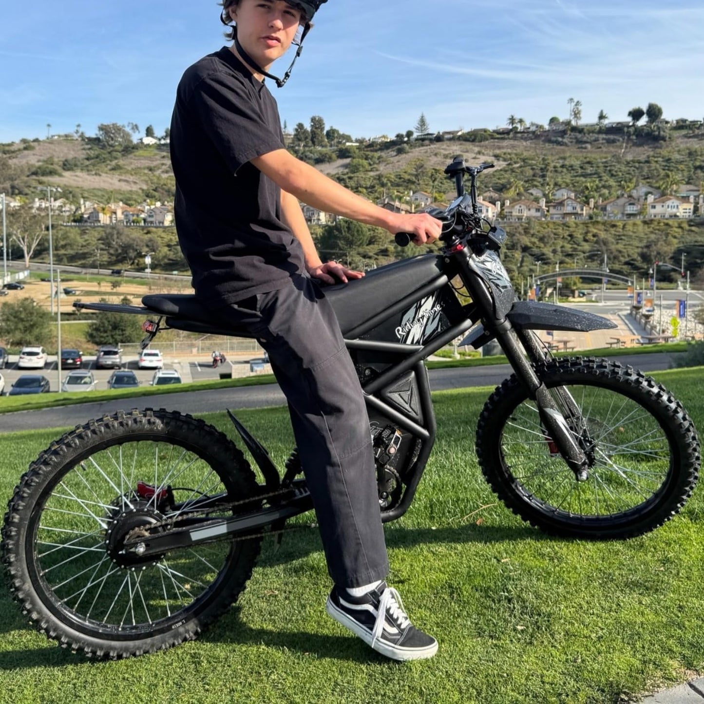 Riding'times GT73 Electric-Dirt-Bike for Adults Teens, 25" Knobby Tire 2400W Electric-Motorcycle with 48V 36.4AH Battery Ebike 37MPH Hydraulic Brakes Mountain Off-Road EBike