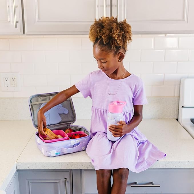 Wildkin Kids Ice Packs (4 Packs) for Boys & Girls, Perfect for Daycare & Preschool Slim & Reusable Ice Packs, Keep Lunches Fresh & Cool for School & Travel, Portable Ice Packs for Kids (Unicorn)