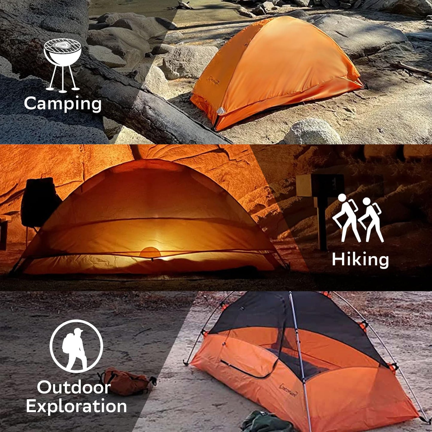 Clostnature Crux 1 Person Tent for Backpacking - Ultralight One Person Backpacking Tent, Hiking Tents for One Man, Solo, Single Person