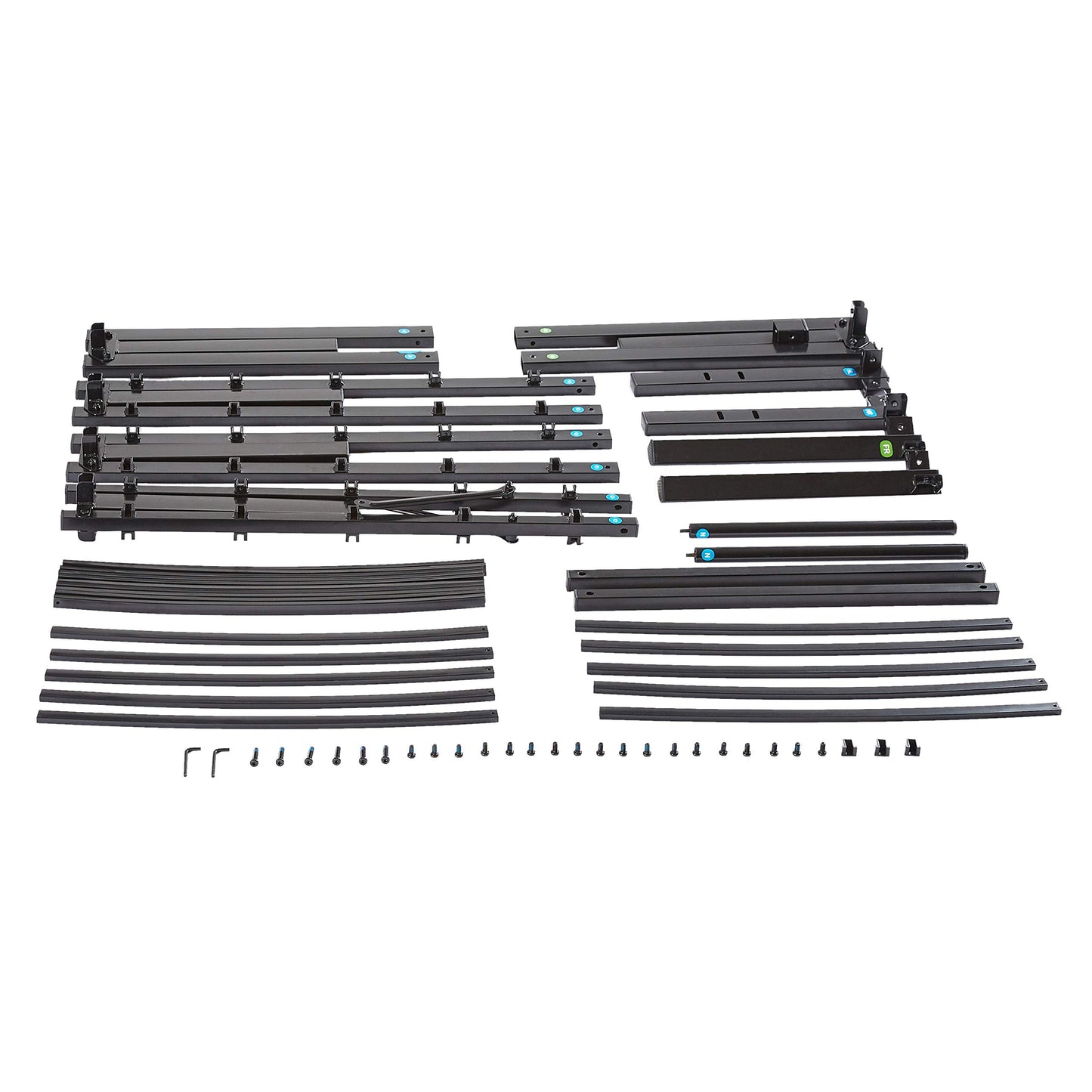 Amazon Basics Sturdy Heavy-Duty Non-Slip Platform Bed Frame Full Size Storage, Steel Slat Support, Noise Free, Easy Assembly, 18 Inch Black