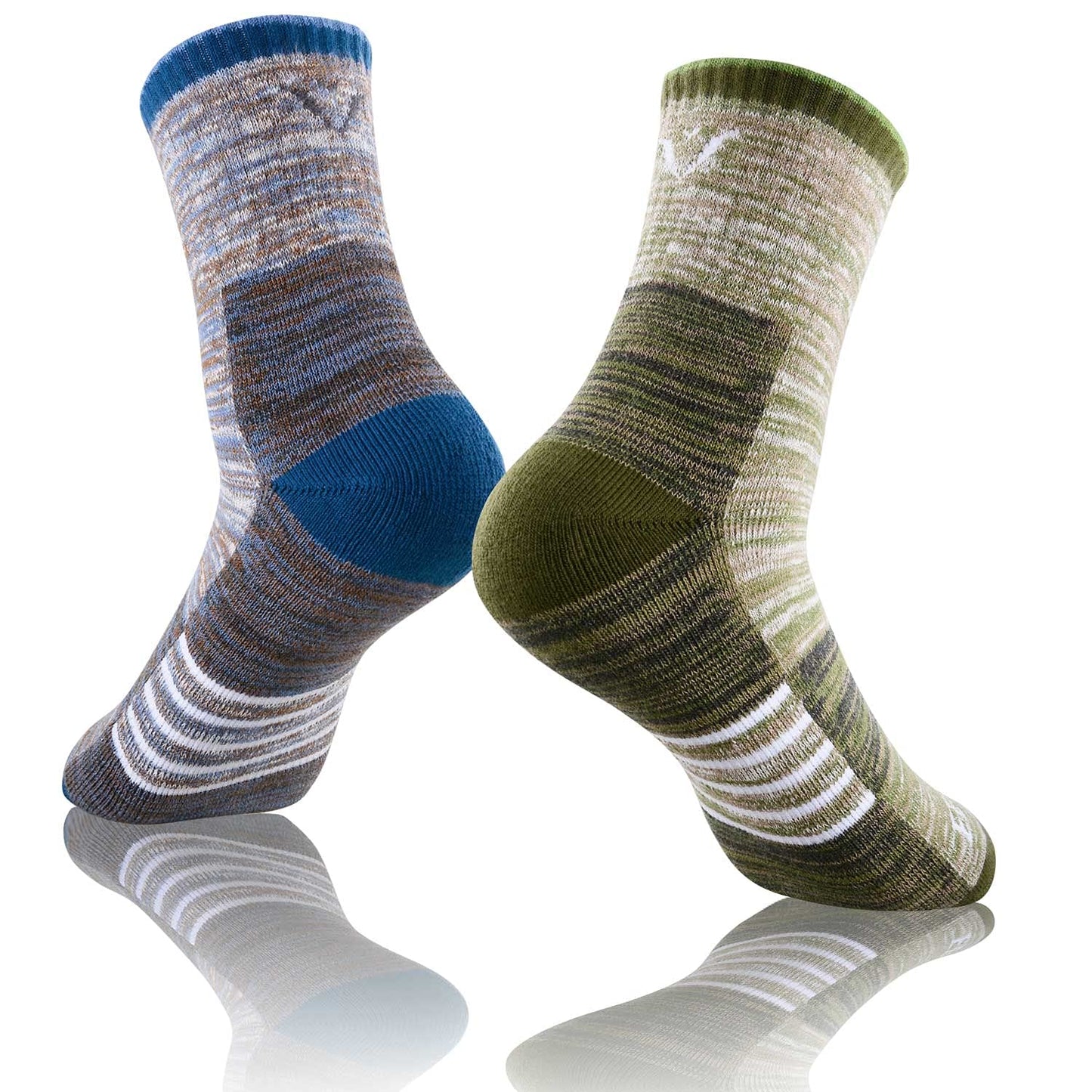 FEIDEER Women's Hiking Walking Socks, 3-Pack Outdoor Recreation Wicking Cushion Crew Socks (3WS20403-M)