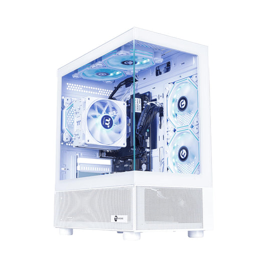 NINGMEI Soul Gaming PC Desktop,AMD Ryzen 5 5600GT 6 core 3.6GHz(up to 4.6GHz),AMD Radeon Vega 7 Graphics,16GB DDR4 RAM 3200MHz,1TB NVME SSD,550W PSU, Windows 11 Home 64-bit,White