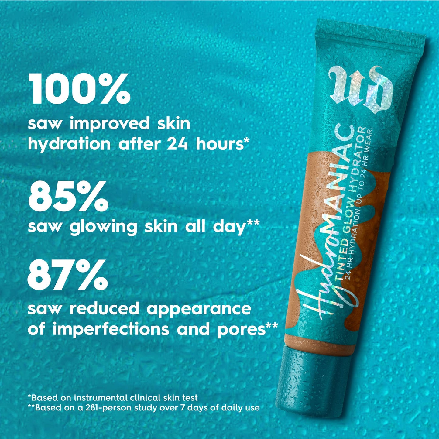 Urban Decay Hydromaniac Dewy Foundation (70 Deep Warm), Hydrating Tinted Moisturizer for Dry Skin, Buildable Medium Coverage, Non-comedogenic, Vegan, Cruelty-free - 1.1 fl oz