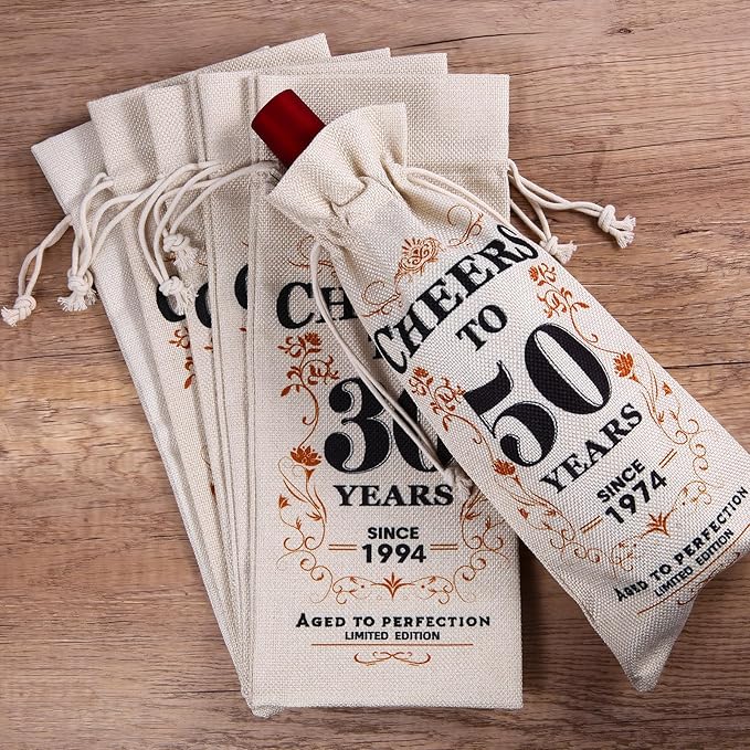 SpringWhisper 40th Birthday Gifts for Women Men Back in 1984 Birthday Gift 40 Years Old Gift Birthday Decoration Wine Bag Gift for Her Him Wine Gift Bag 40th Turning 40