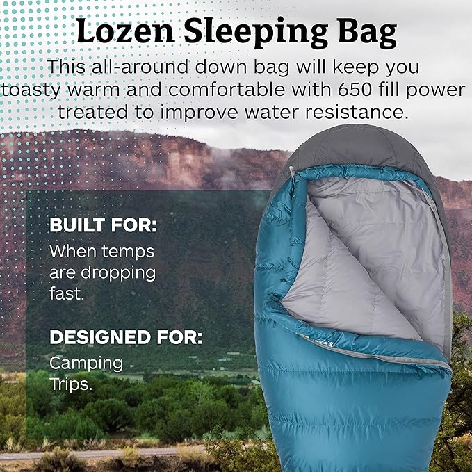 MARMOT Women's Lozen 30° Sleeping Bag, 650 Fill Down for Camping & Backpacking