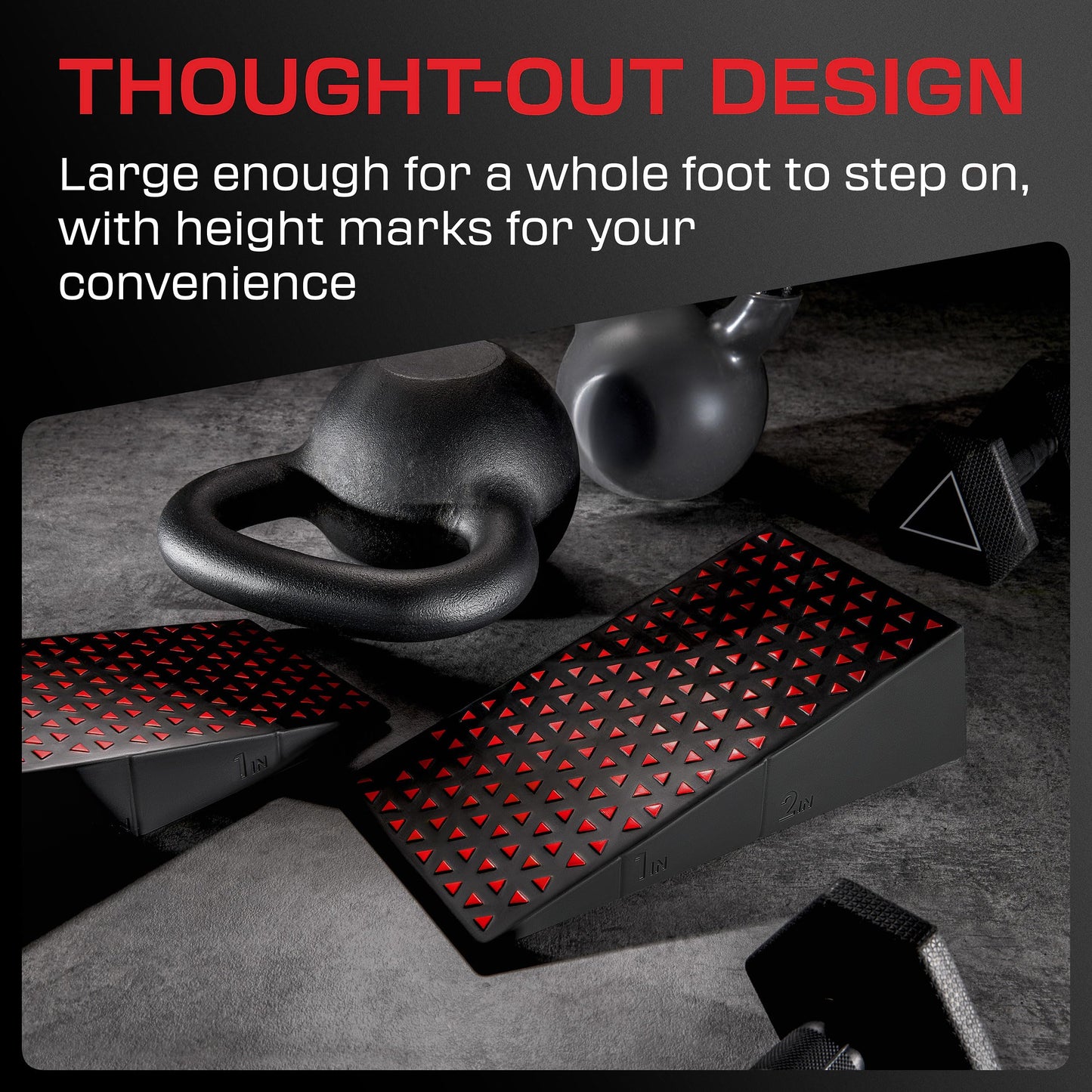 Squat Wedge Slant Board For Squats Pair - Squat Wedge Block, Calf Raise Block, Heel Elevated Squat Wedge, ATG Equipment, Anti-Slip Yoga Wedge, Squat Box, 17° Incline, 3.5x5.9x12.2", Blaze Red