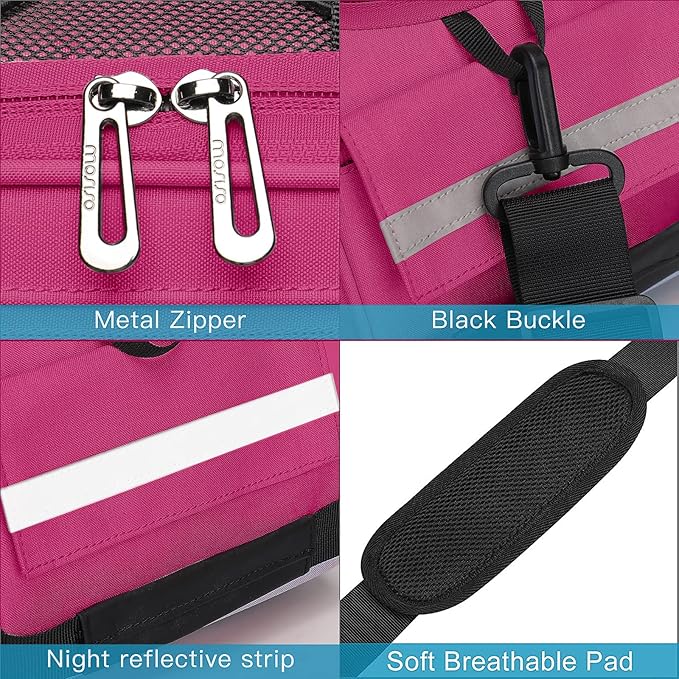 MOSISO Bike Rack Bag, Waterproof Bicycle Trunk Pannier Rear Seat Pouch Cycling Bike Carrier Backseat Storage Luggage Saddle Shoulder Bag