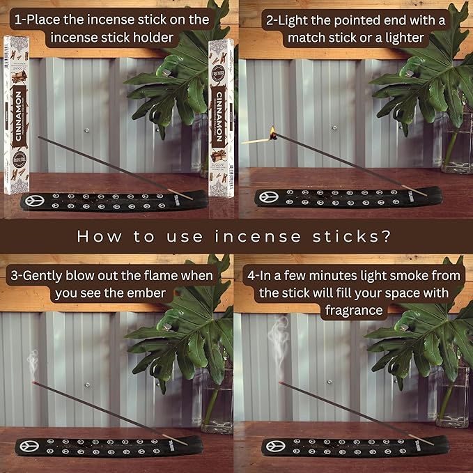 Cinnamon Incense Sticks - Incienso de Canela - Total 40 Insence-Sticks - Dual Pack of 20 Insense - Inciensos - Inscents - Natural Non Toxic Ingredients - Incents - Incence - Inscense