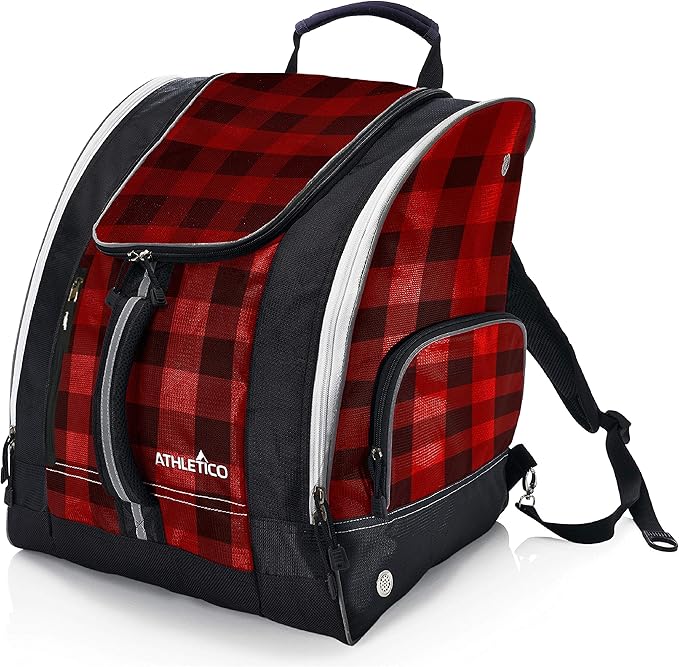 Athletico Ski Boot Bag – Skiing and Snowboarding Travel Luggage – Stores Gear Including Jacket, Helmet, Goggles, Gloves & Accessories – Venting and Grommets for Snow Drainage