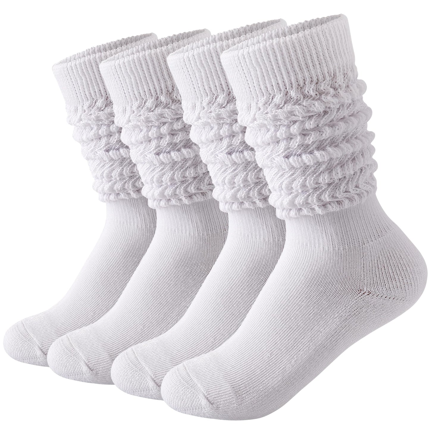 Amcdrms Slouch Socks for Women, Soft Scrunch Socks for Girls and Student, Fall Winter Slouchy Socks Knee Highs 2 Pairs Pack