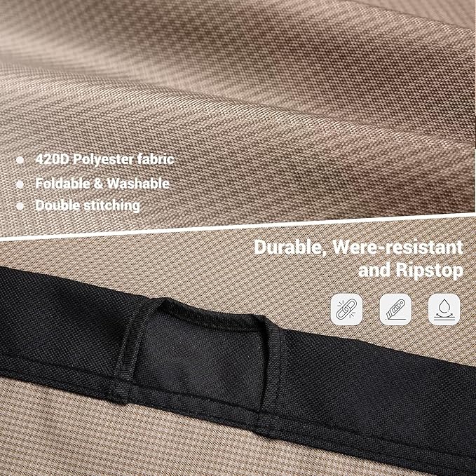 KingCamp Ultralight Camping Cot, Portable Folding Cots 265lbs Heavy Duty Sleeping Bed with Pad Pillow for Adults Outdoor Backpacking Travel Hiking, Khaki