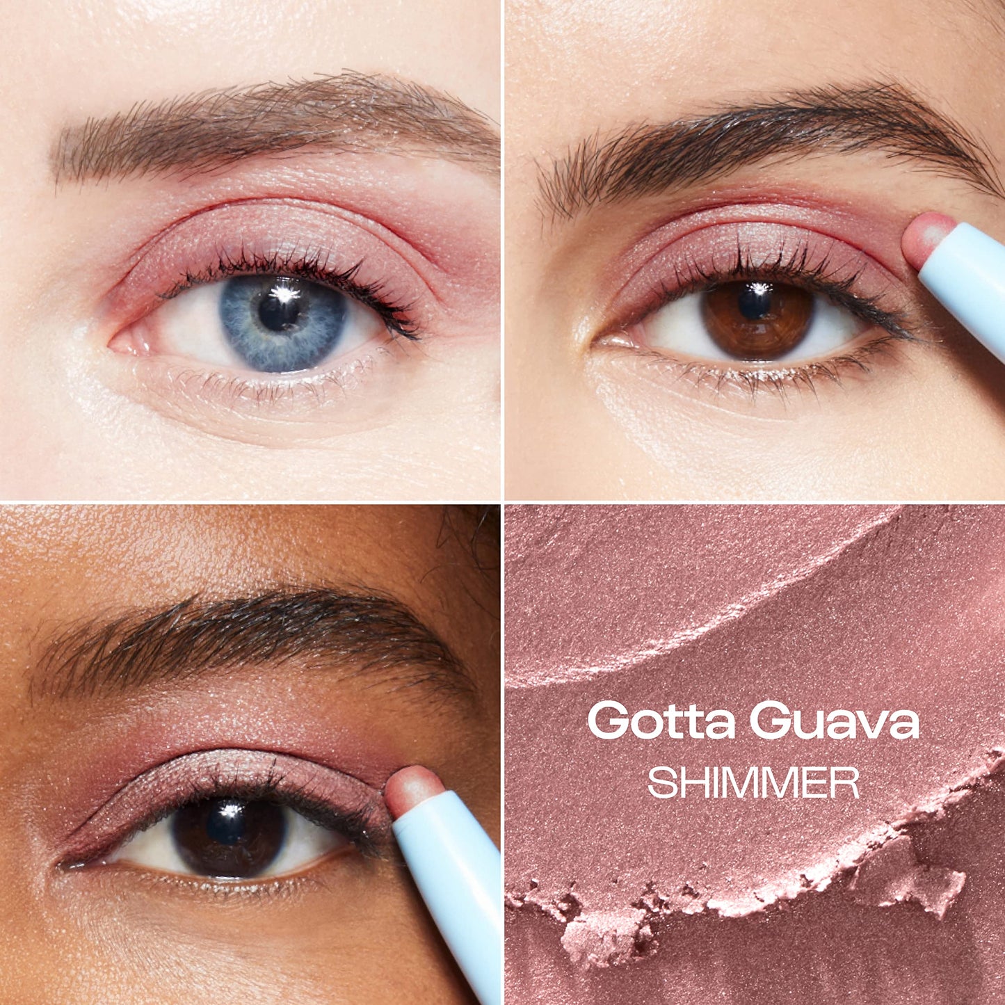 ALLEYOOP 11th Hour Cream Eye Shadow Sticks - Gotta Guava (Shimmer) - Award-winning Eyeshadow Stick - Smudge-Proof and Crease Proof for Over 11 Hours - Easy-To-Apply and Compact for Travel, 0.05 Oz