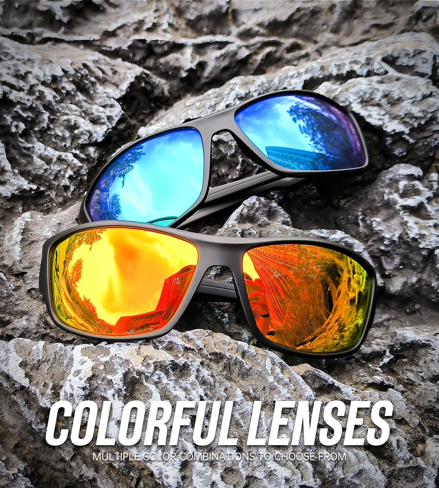 KALIYADI Sunglasses-Men Polarized Sports Sun-glasses: Mens Sunglasses Polarized UV Protection Driving Running Cycling Outdoor