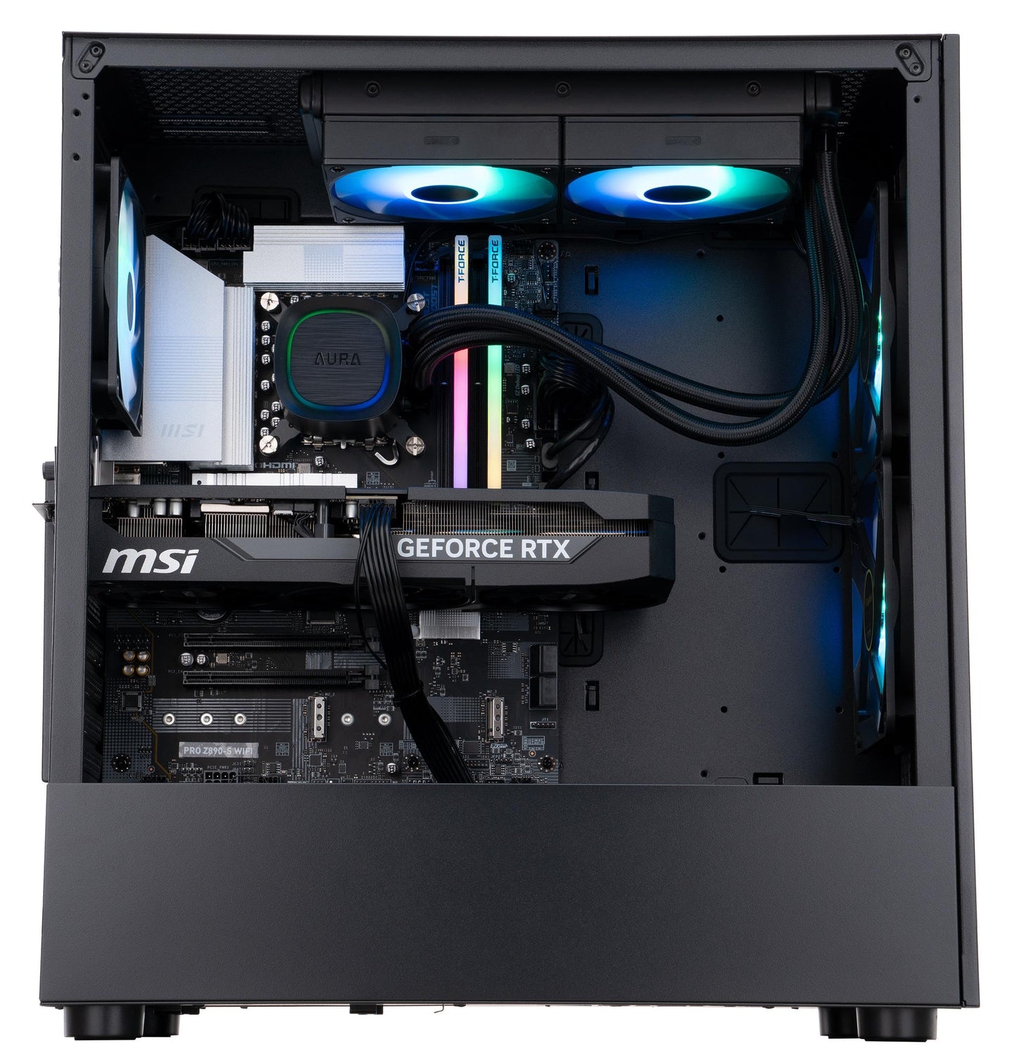 ABS Aeolian Aqua Gaming PC - Windows 11 - Intel Core Ultra 7 265KF - GeForce RTX 5070 Ti - DLSS 4 - AI-Powered Performance - 32GB DDR5 6000-2TB M.2 NVMe SSD - AA265KF5070TI