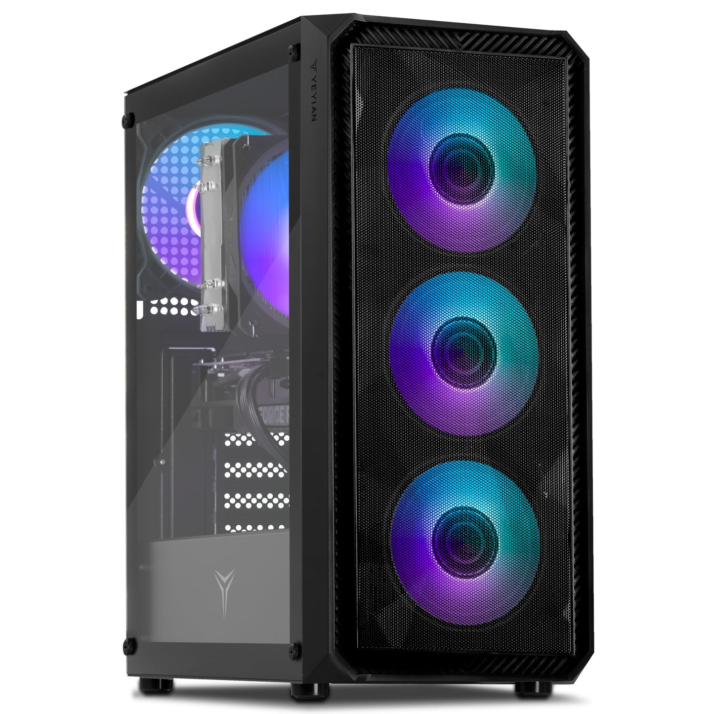 YEYIAN Tanto AI Gaming Desktop - AMD Ryzen 7 9700X 5.5 GHz | RTX 5070 12GB GDDR7 | 32GB DDR5 RGB 6000MHz | 2TB Gen4 NVMe SSD | B650 Wi-Fi | 750W 80+ Gold | Win 11 Home Pre Built Tower PC
