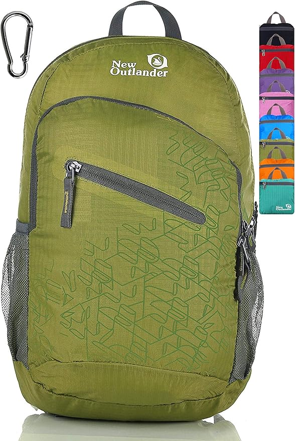 Outlander Packable Handy Lightweight Travel Hiking Backpack Daypack, Green