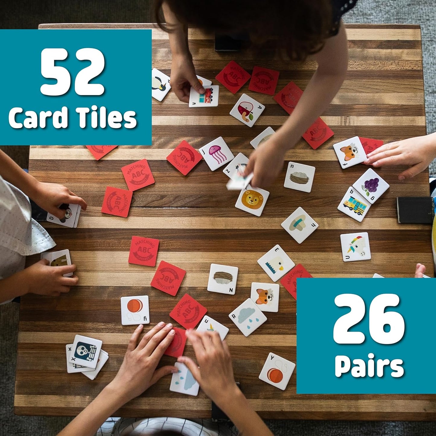 Chuckle & Roar - Matching Alphabet Board Game for Kids 3 and Up - Concentration Game for Toddlers and Preschoolers