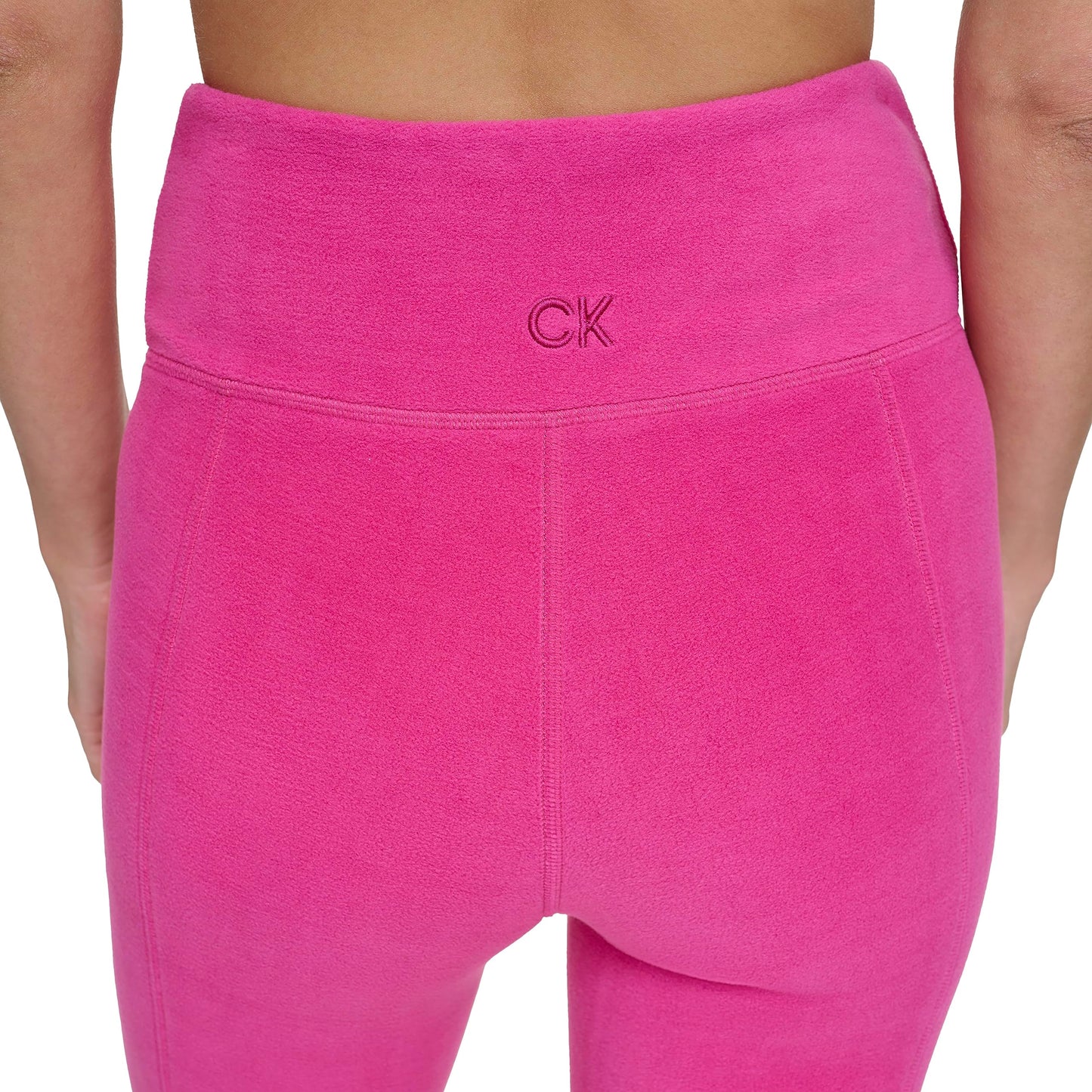 Calvin Klein Performance Women's High Waisted Warm Fleece Winter Leggings, Rhubarb