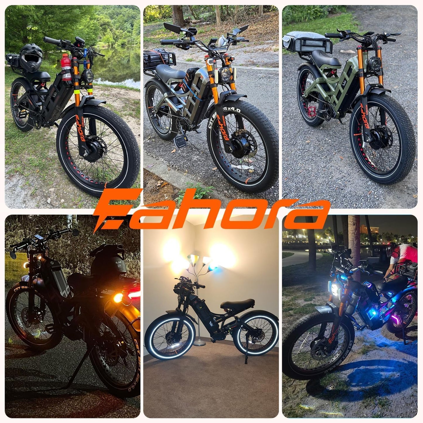 eAhora 2025 Romeo Pro 2 46Mph 4000W Dual Motor Electric Bike for Adults, 52V 70Ah 200+Miles Long Range Ebike, 26 * 4.0" Fat Tire Full Suspension Electric Mountain Bike Off-Road E-Bike UL2849 Black