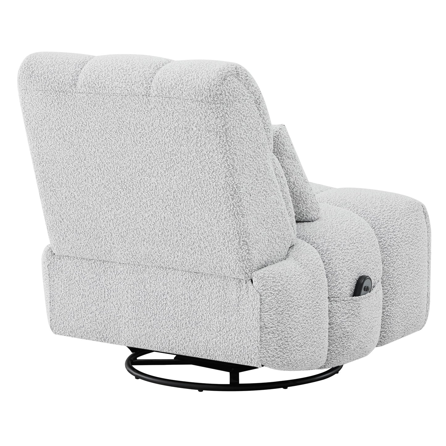 Watson & Whitely Oversized Power Recliner Chair for Adults, Swivel Rocker Recliner Chair with Lumbar Support, Ultra-Comfy Glider Recliner for Living Room Theater Seating Single Sofa, Grey