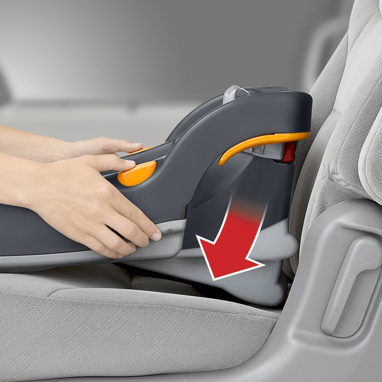 Chicco KeyFit Infant Car Seat Base, Stay-in-Car Base, Compatible with Chicco KeyFit 30 Car Seats | Anthracite/Grey