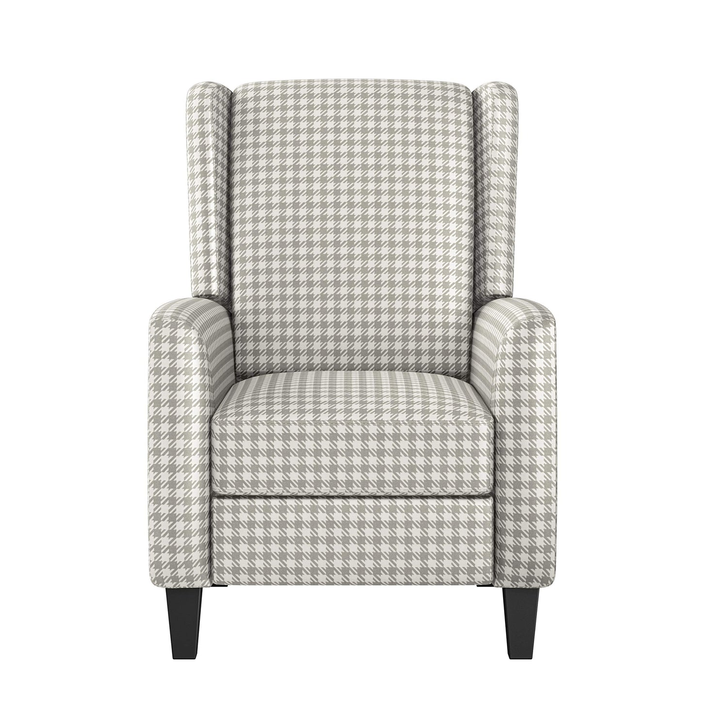 Homewise Huddleston 2-Position Pushback Recliner Chair, Gray Houndstooth Linen
