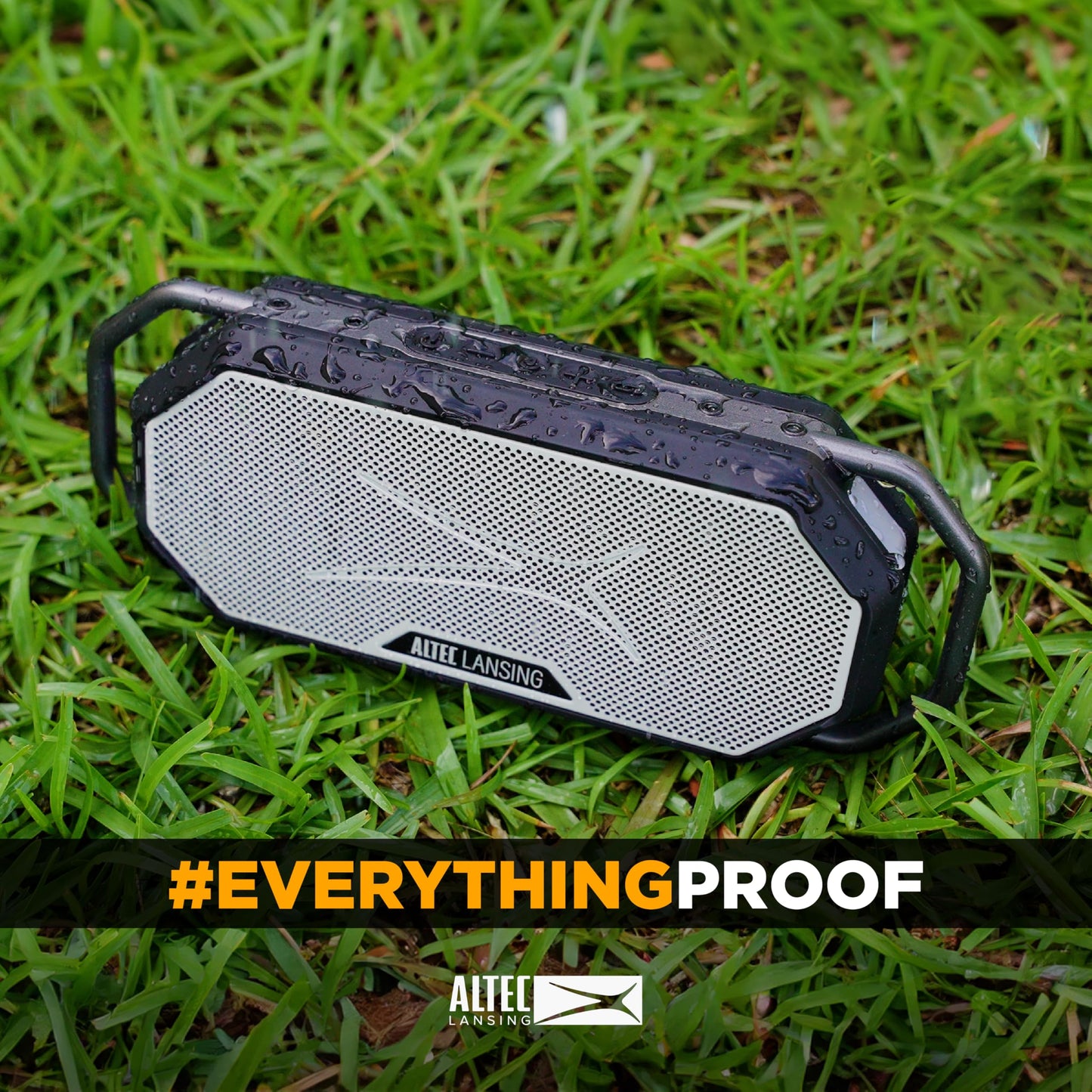 Altec Lansing HydraWAVE Portable Bluetooth Speaker, 12h Playtime, USB-C Quick Charge, True Wireless Pairing, IP67 Waterproof Bluetooth Speaker, Voice Assistant Compatible