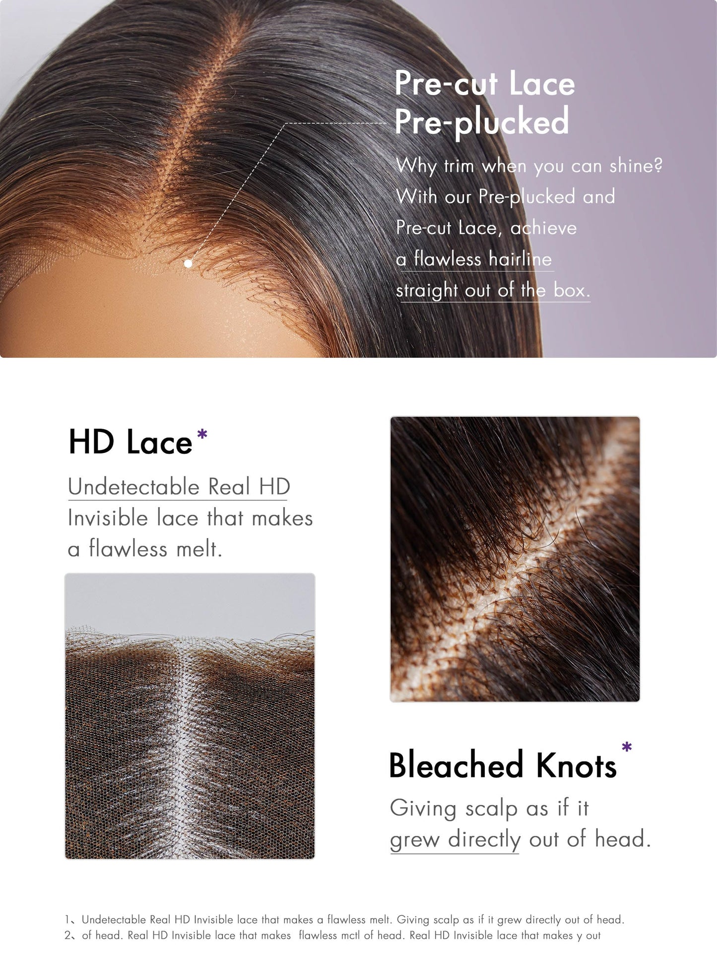 LUVME HAIR 10" Mix Brown Glueless Bob Wigs Human Hair Pre Plucked, 5x5 HD Lace Closure Wigs Human Hair 180 Density, Ready to Go Wig with Bleached Knots & Pre Cut Lace