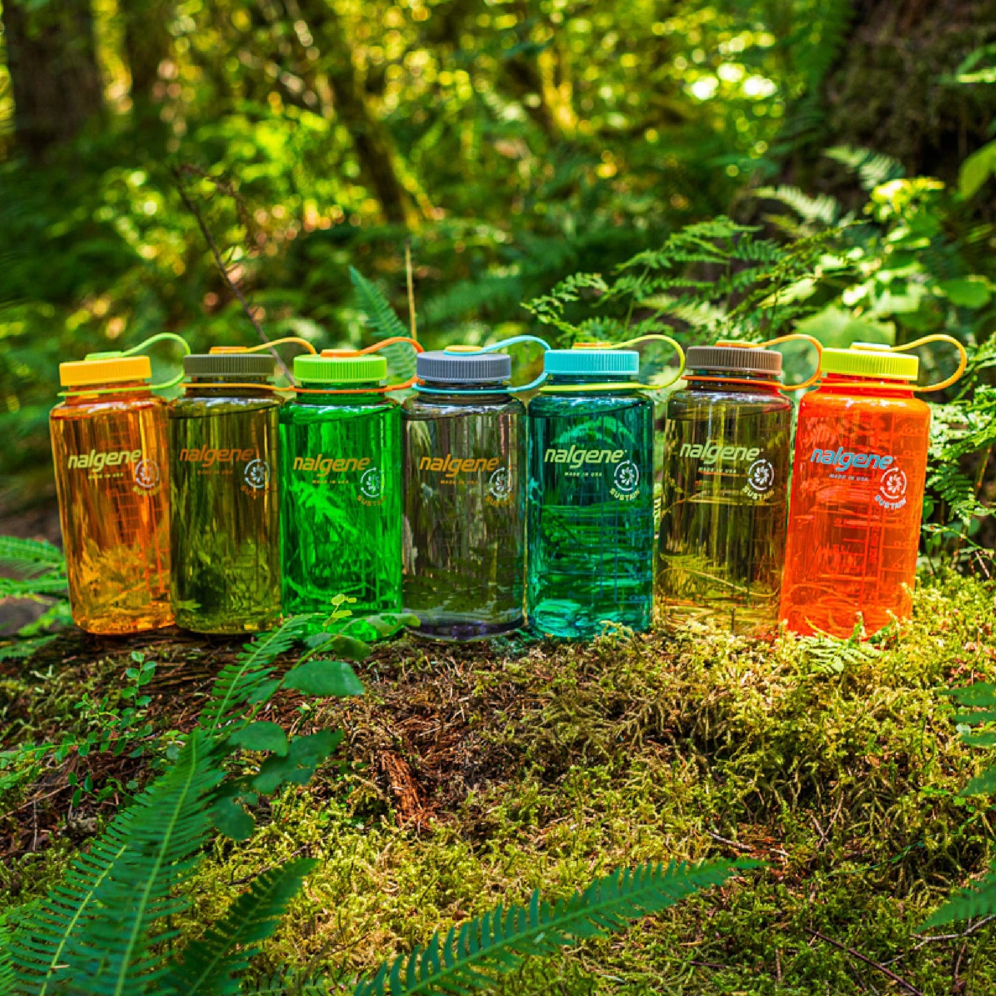 Nalgene Sustain Tritan BPA-Free Water Bottle Made with Material Derived from 50% Plastic Waste, 32 OZ, Wide Mouth, Aubergine