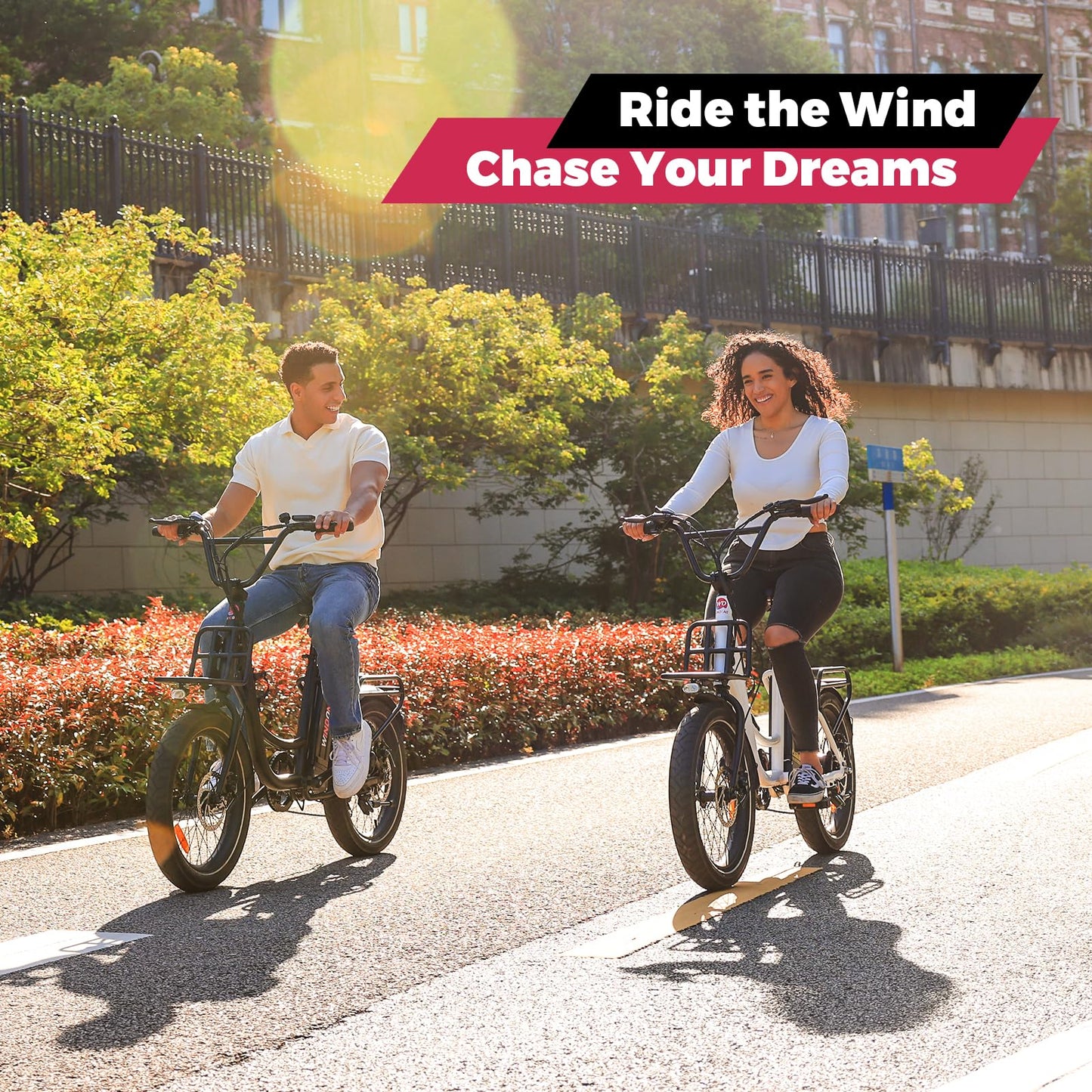 Windone E20 Electric Bike for Adults, Max 20 MPH Speed & 40 Miles Range, 20''×3.0'' Tire and 350W Motor Electric Bicycle, 7 Speed Shimano for Urban Commuters, Removable Battery, Ebike