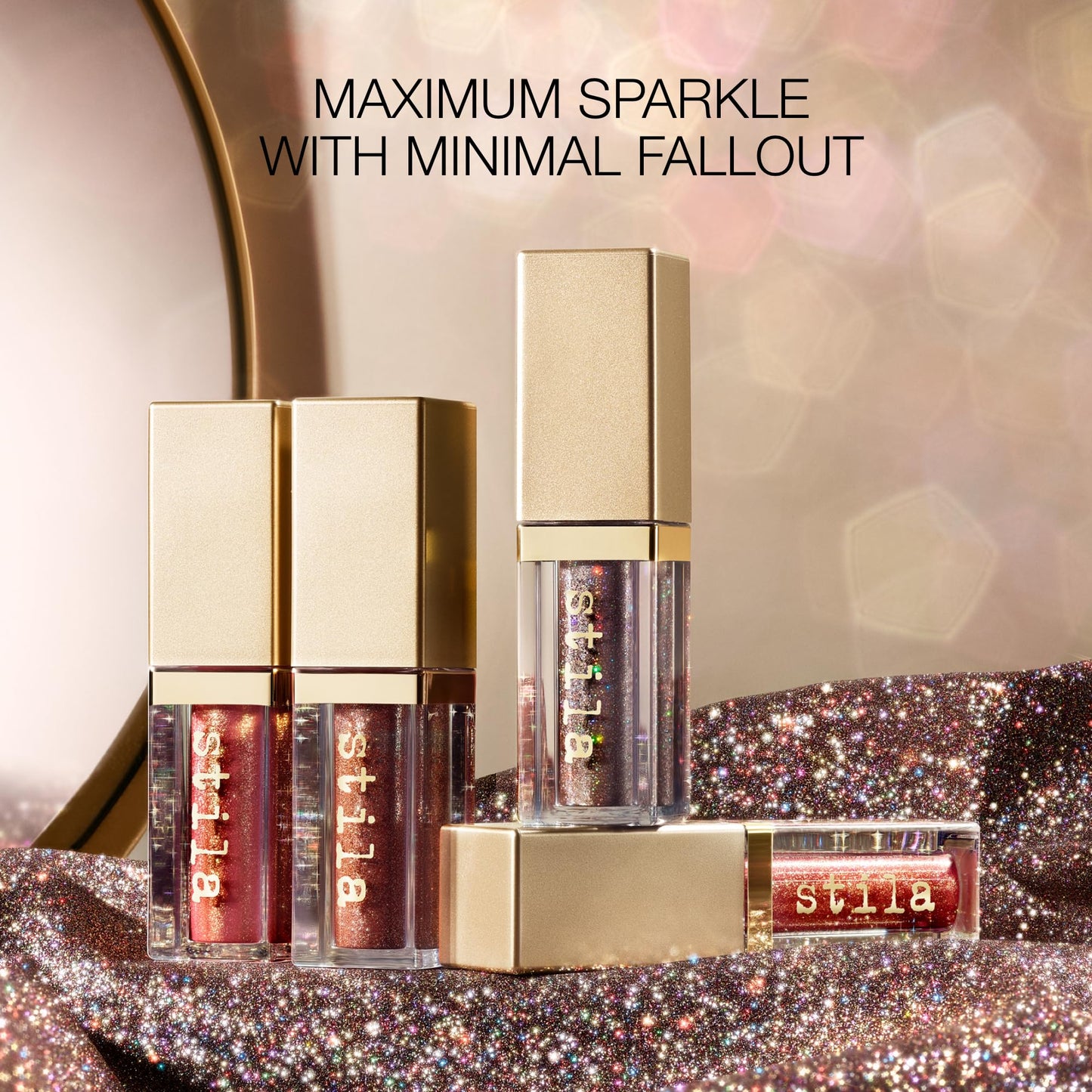 Stila Magnificent Metals Glitter & Glow Liquid Eye Shadow, Rose Gold Retro, Original