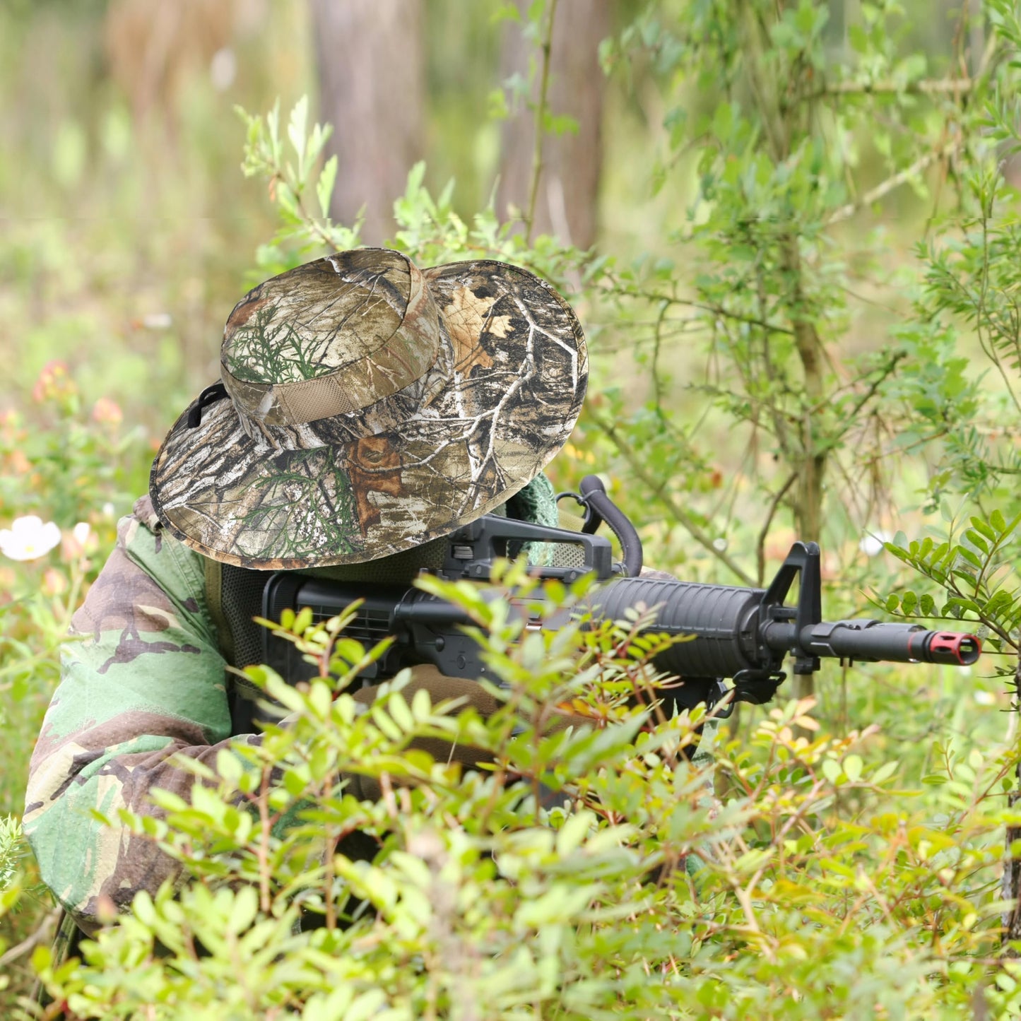 Solaris Mossy Oak Hunting Hat, UPF 50+ Sun Protection Packable Camo Hat for Women Men, Thick Material Suitable for Fall Winter Outdoors Safari Activity
