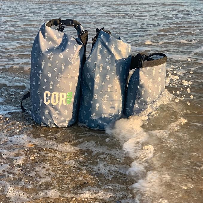 COR Surf Floating Waterproof Dry Bag 3L | 5L |10L | 15L Roll Top Sack Keeps Gear Dry for Kayaking, Rafting, Boating, Swimming, Camping, Hiking, Beach, Fishing