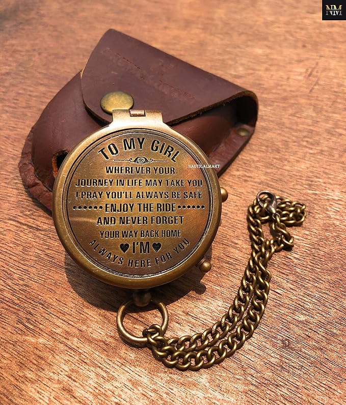 Brass Compass Gift to My Son Compass,My Son,to My Son,Son from Dad,Gift for Son,Father Son Gift,Mother Son Gift,Love Mom,Son from Mom, Love Dad (to My Girl)