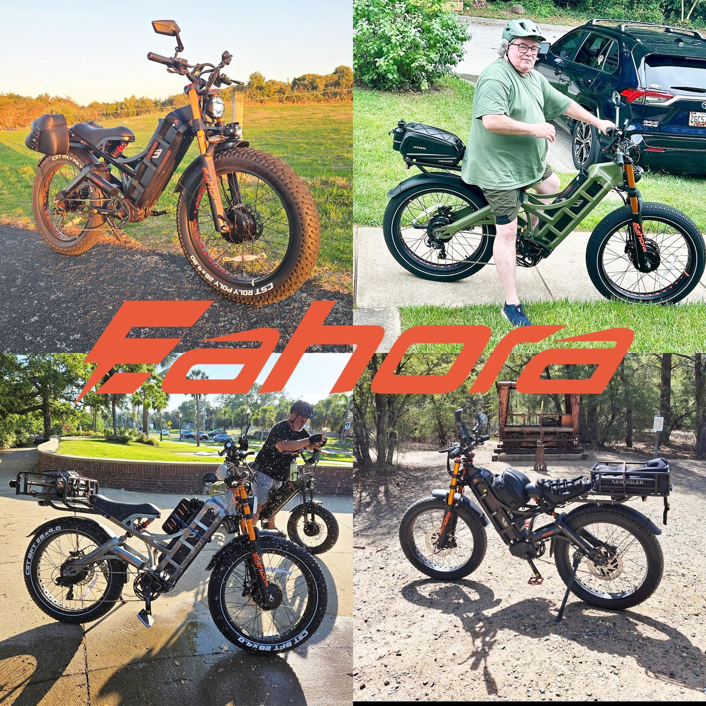 eAhora 2025 Romeo Pro 2 4000W 46Mph Electric Bike for Adults, 52V/70Ah 200+Miles Long Range Ebike, 26 * 4.0" Fat Tire Full Suspension Electric Mountain Bike Black